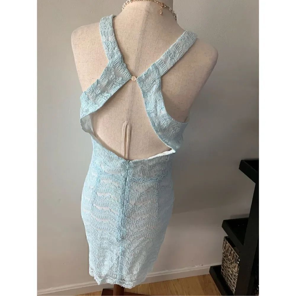 Blue lace dress steeples size medium - Picture 3 of 6